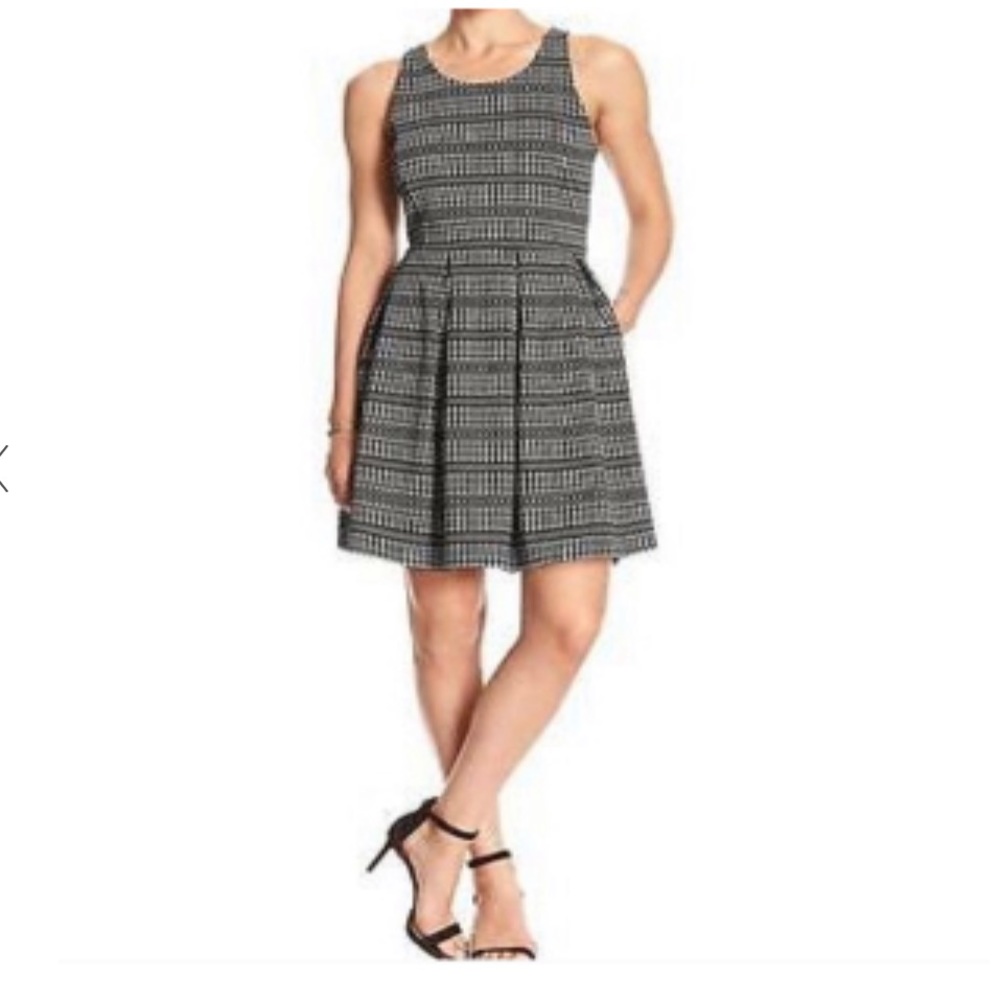 Banana Republic Jacquard Pleated Dress